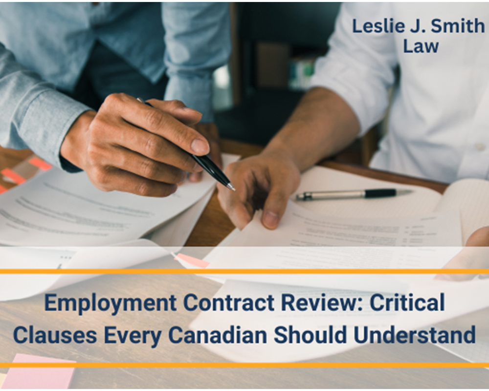 Professional employment contract review session with experienced Ontario lawyer