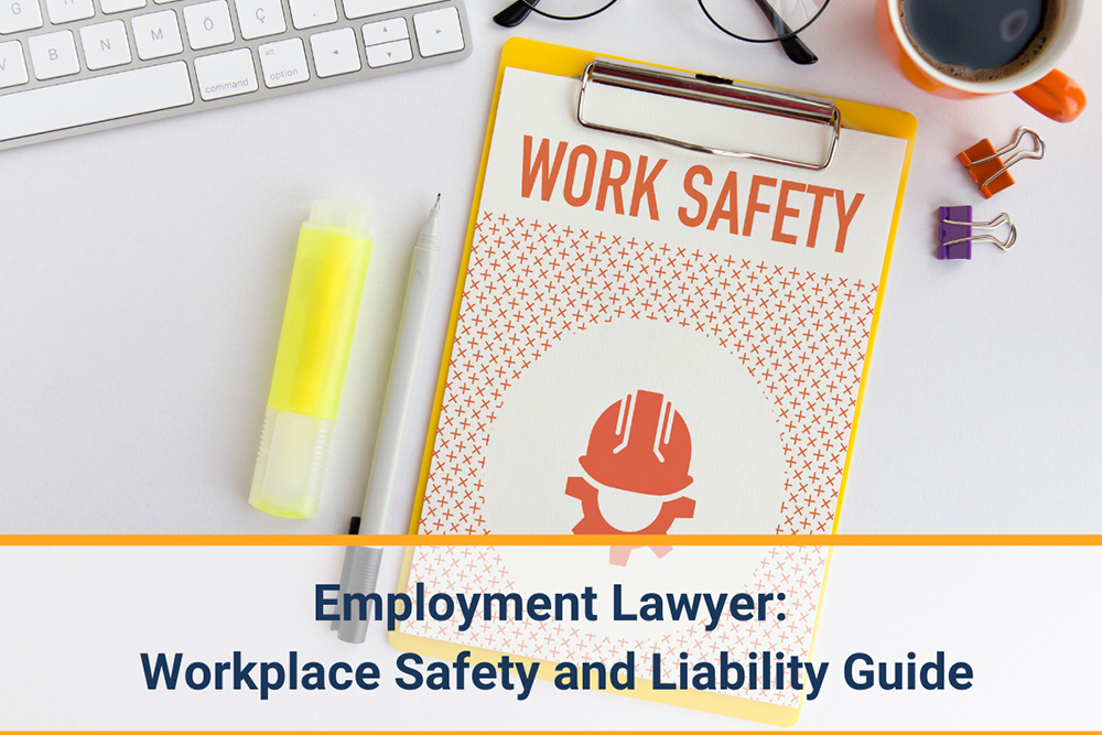 Employment lawyer Leslie J Smith reviewing workplace safety compliance and legal liability in Oakville office